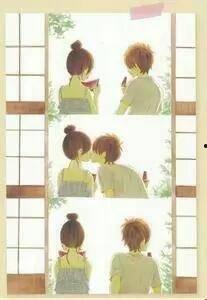 吃瓜情侣照文案,吃瓜情侣照背后的浪漫故事